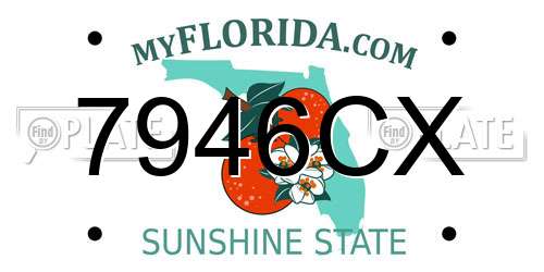 7946CX Florida License Plate