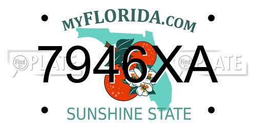 7946XA Florida License Plate