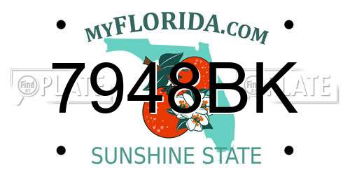 7948BK Florida License Plate