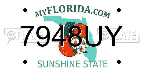 7948UY Florida License Plate