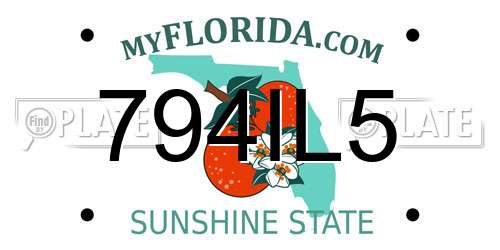 794IL5 Florida License Plate