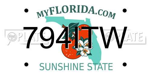 794ITW Florida License Plate