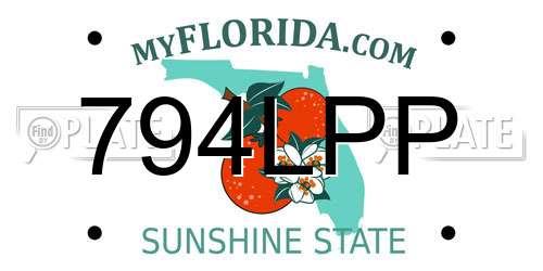 794LPP Florida License Plate
