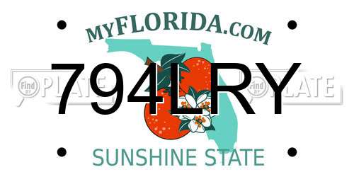 794LRY Florida License Plate