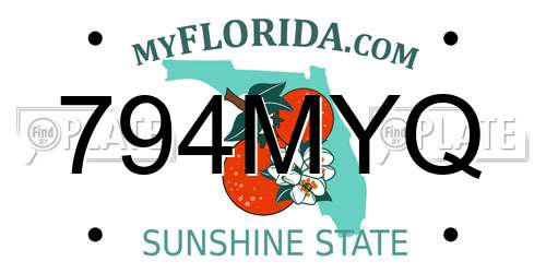 794MYQ Florida License Plate