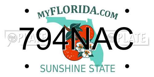794NAC Florida License Plate