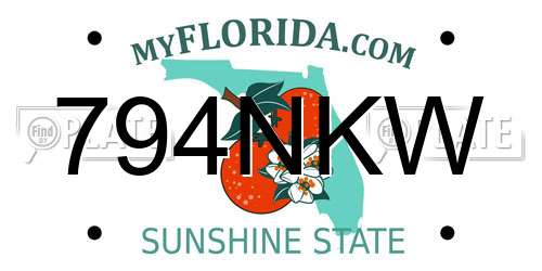 794NKW Florida License Plate