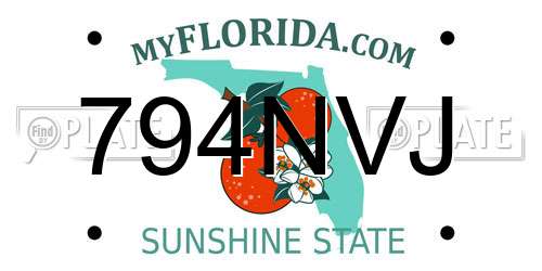 794NVJ Florida License Plate