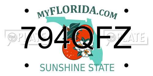 794QFZ Florida License Plate