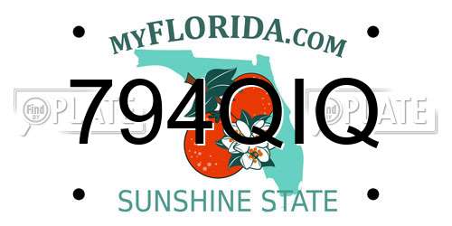 794QIQ Florida License Plate