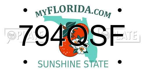 794QSF Florida License Plate