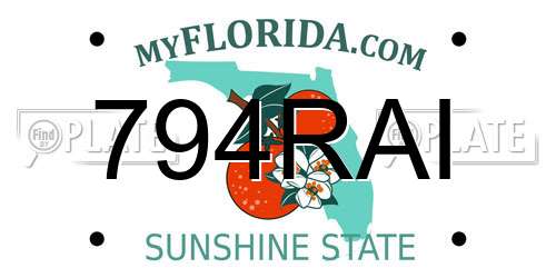794RAI Florida License Plate