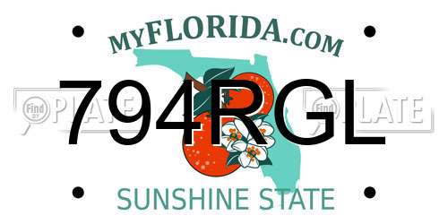 794RGL Florida License Plate