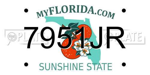 7951JR Florida License Plate