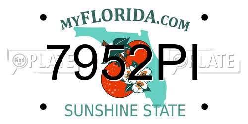 7952PI Florida License Plate