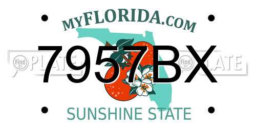 7957BX Florida License Plate