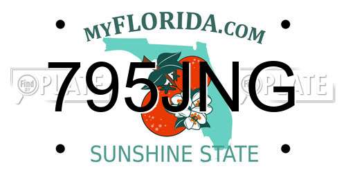 795JNG Florida License Plate
