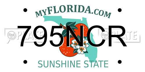 795NCR Florida License Plate