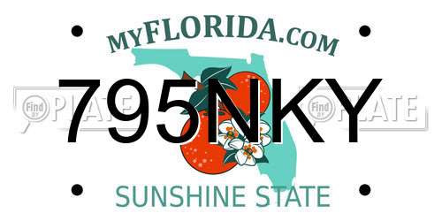 795NKY Florida License Plate