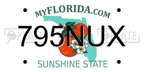 795NUX Florida License Plate