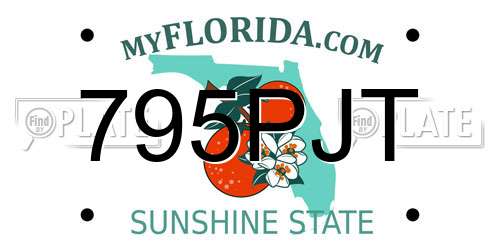 795PJT Florida License Plate