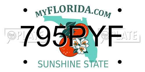 795PYF Florida License Plate