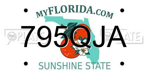 795QJA Florida License Plate
