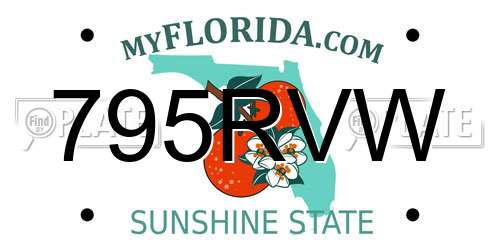 795RVW Florida License Plate