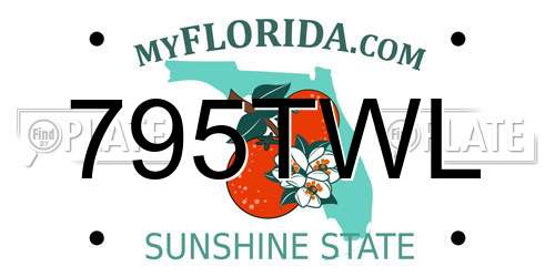 795TWL Florida License Plate
