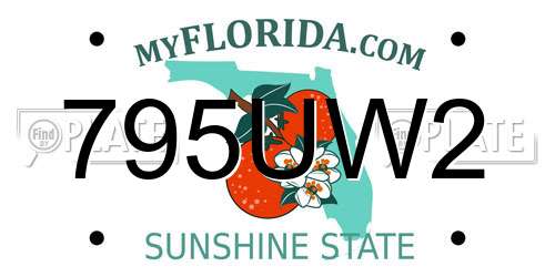 795UW2 Florida License Plate