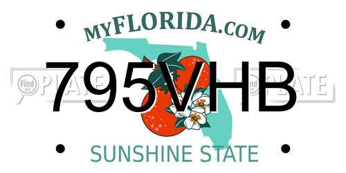 795VHB Florida License Plate