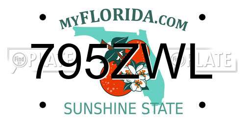 795ZWL Florida License Plate