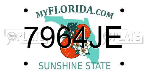 7964JE Florida License Plate