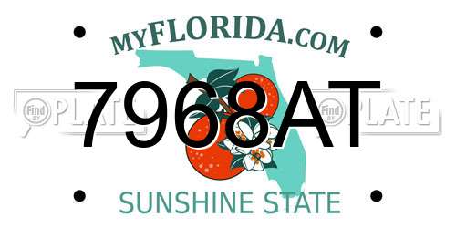7968AT Florida License Plate
