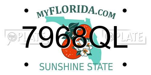 7968QL Florida License Plate