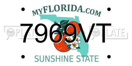 7969VT Florida License Plate