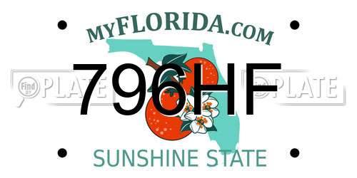 796HF Florida License Plate