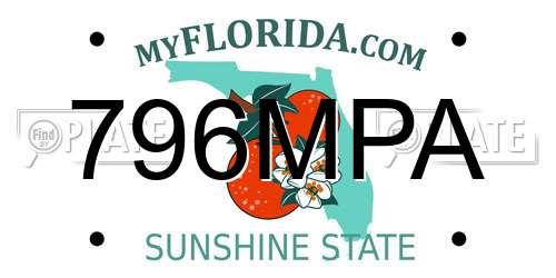 796MPA Florida License Plate
