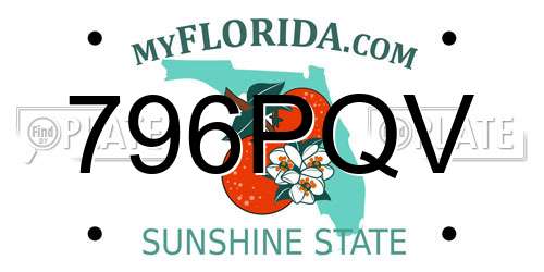 796PQV Florida License Plate