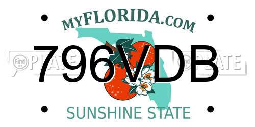 796VDB Florida License Plate