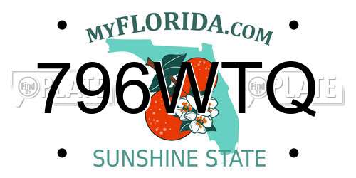 796WTQ Florida License Plate