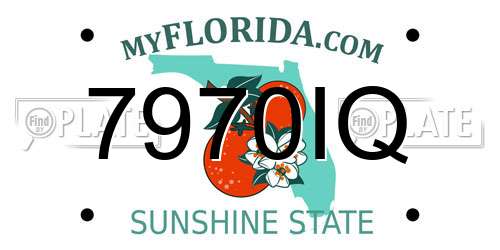 7970IQ Florida License Plate