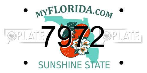 7972 Florida License Plate