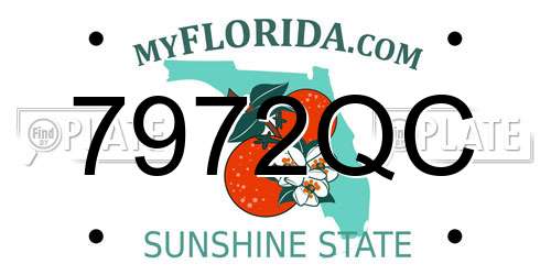 7972QC Florida License Plate