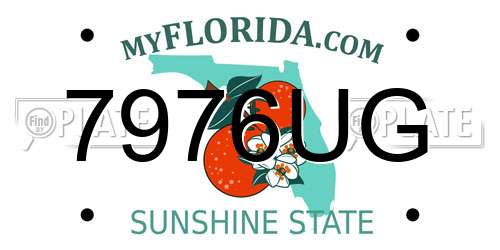7976UG Florida License Plate