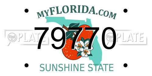 79770 Florida License Plate