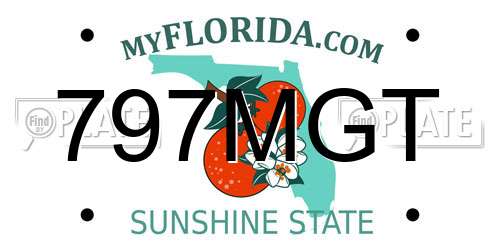 797MGT Florida License Plate