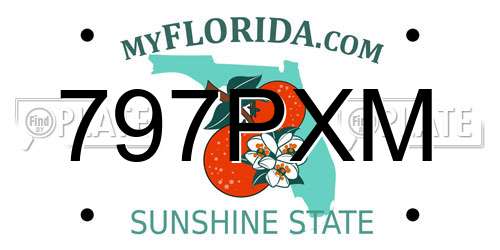 797PXM Florida License Plate