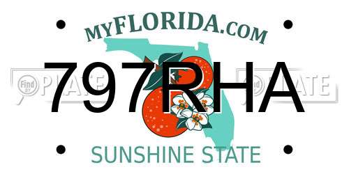 797RHA Florida License Plate