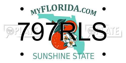 797RLS Florida License Plate